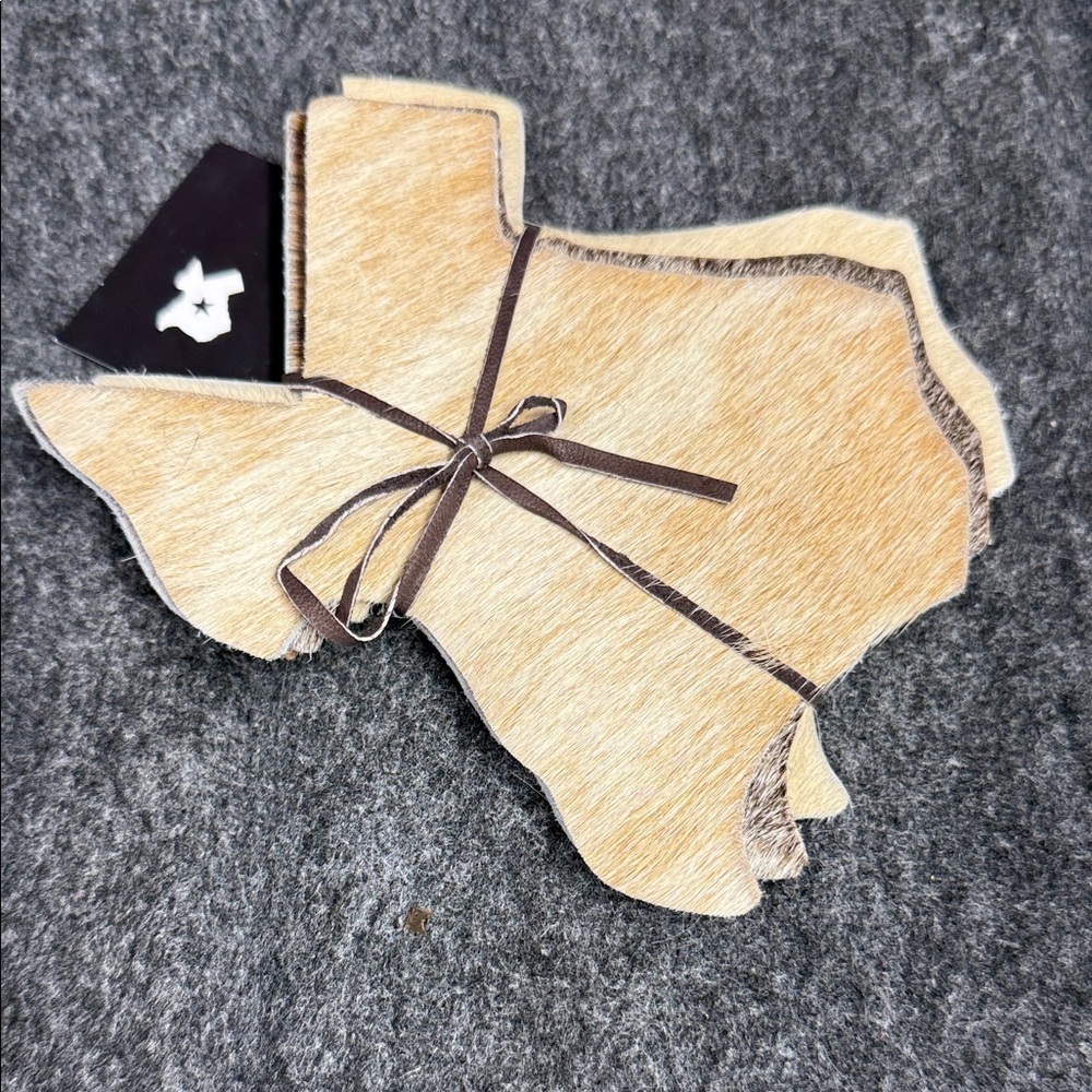 Texas Shaped Coasters - Brown